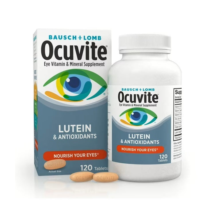 Bausch + Lomb Ocuvite Suplemento Vitamínico y Mineral con Luteína 120 Tabletas