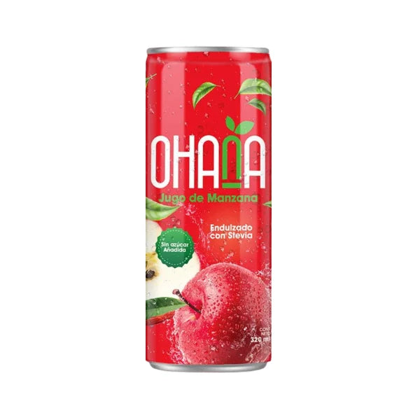Ohana jugo de manzana sugar free 320ml