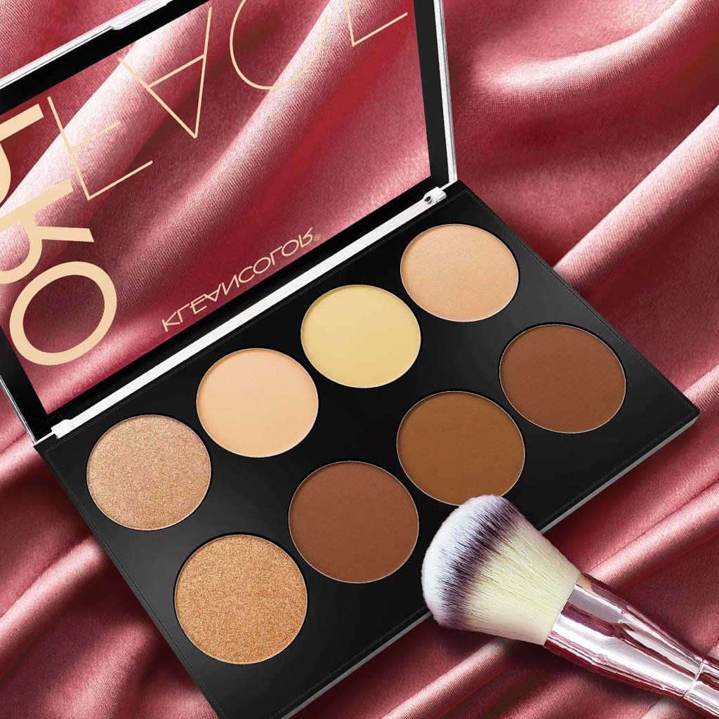 Kleancolor Pro Face Highlight & Contour Palette