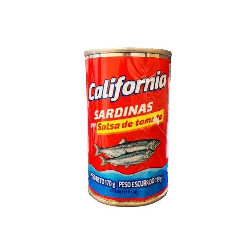 California Sardinas en salsa de tomate Peso neto 170g
