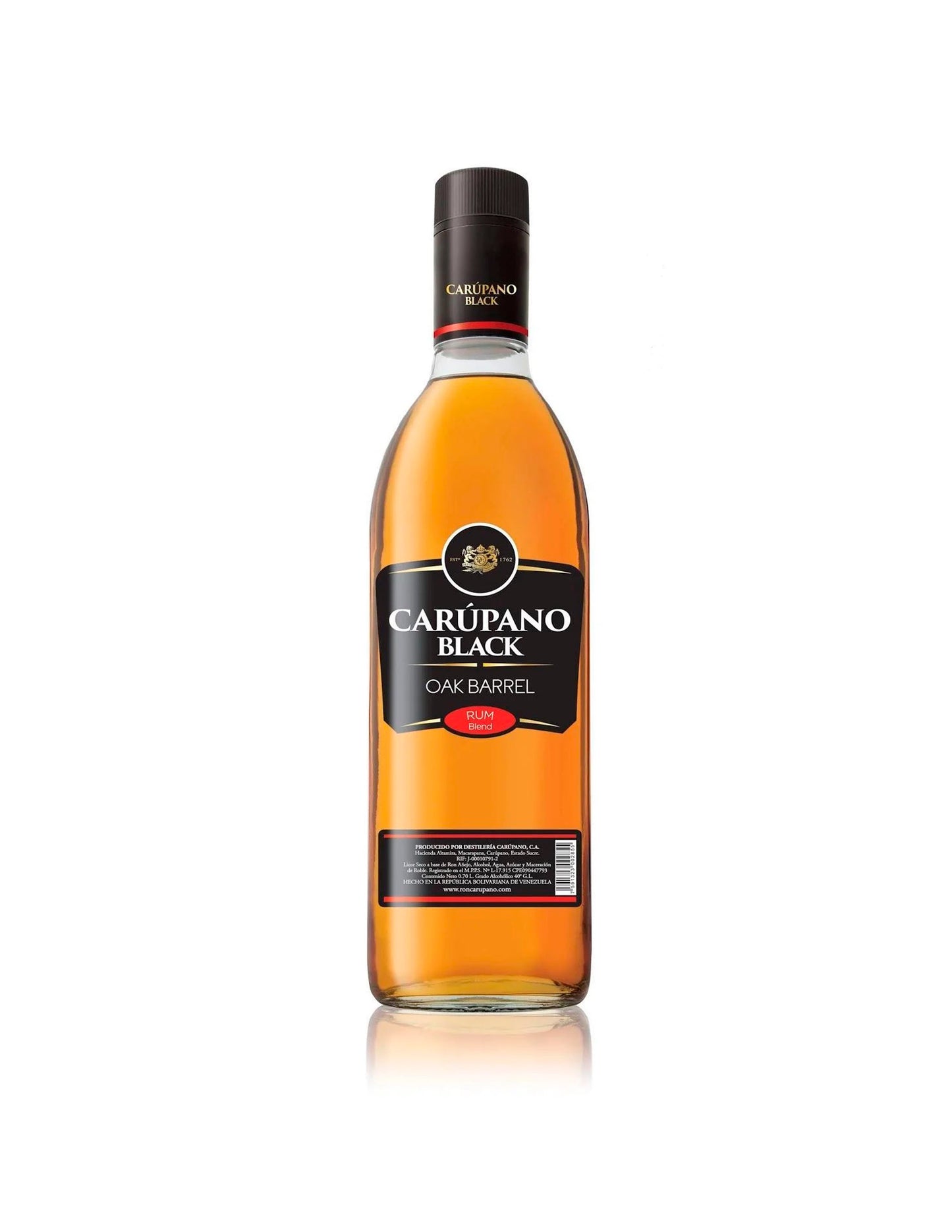 Carúpano black oak barrel 700ml.