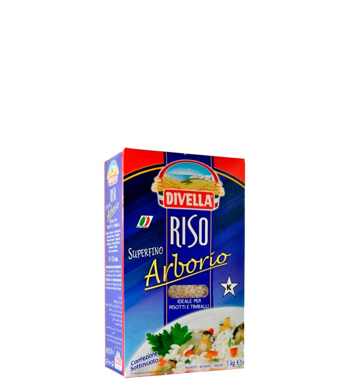 Divella Riso Arborío Ideale Per Risotti E Timballi - Arroz Arborío ideal para risottos y timbal 1Kg