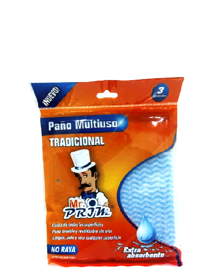 Mr. Prim Paño Multiuso Tradicional Extra Absorbente