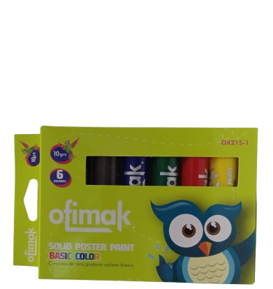 Ofimak Creyones de cera giratorio colores básicos - 6 colores