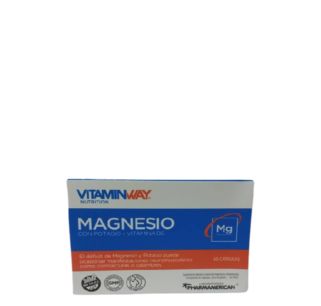 VitaminWay Nutrition Magnesio con Potasio y Vitamina B6 60 cápsulas