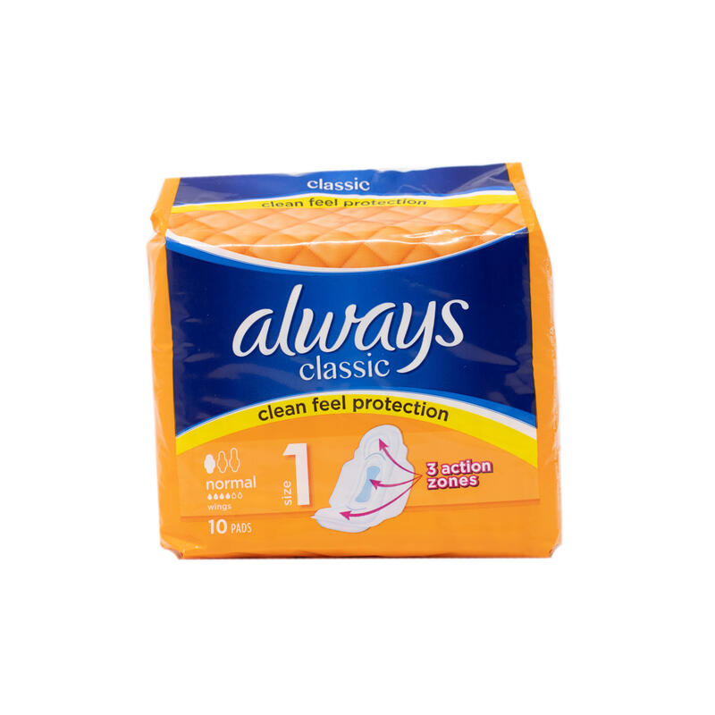 Always Classic Clean Feel Protection 10 Pads