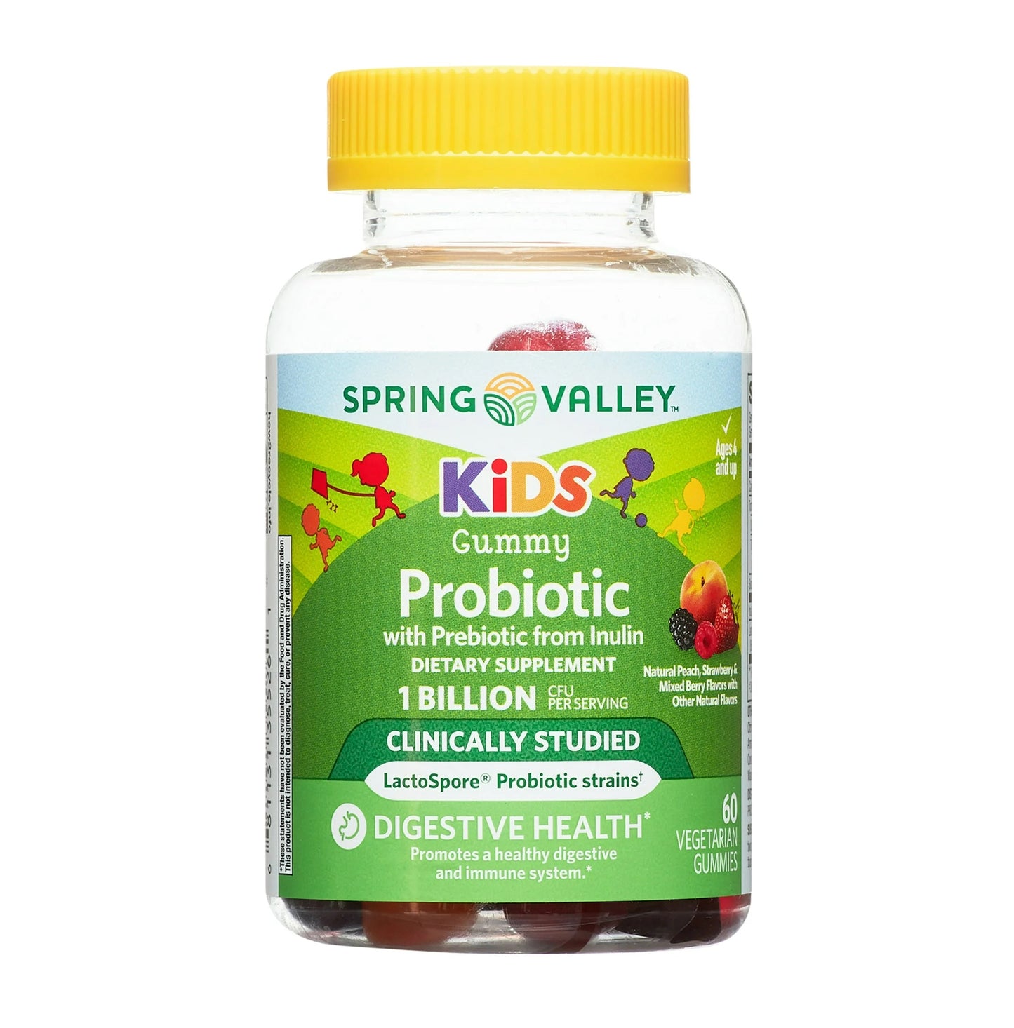 Spring Valley Gomitas Probióticas Para Niños 1 Billón Por Porción 60 Gomitas