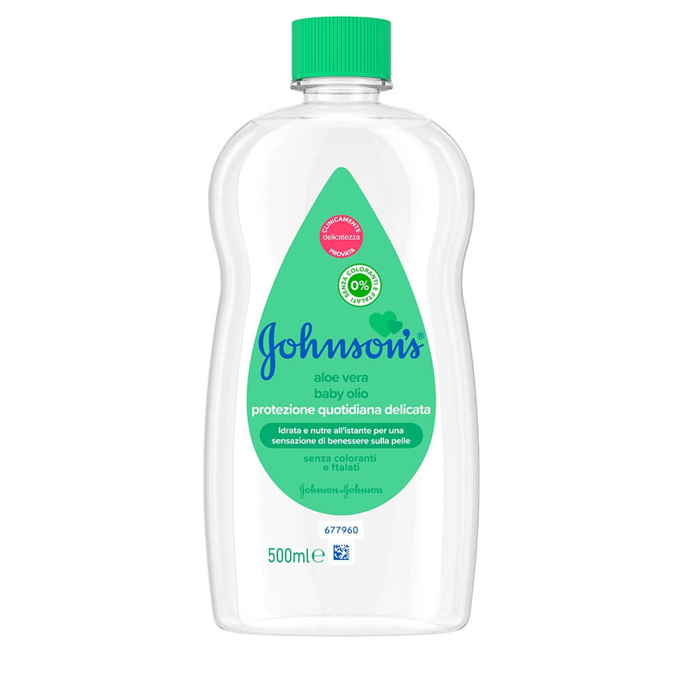 Johnson's Aloe Vera Baby Olio- Aceite para bebés de aloe vera de Johnson 500ml