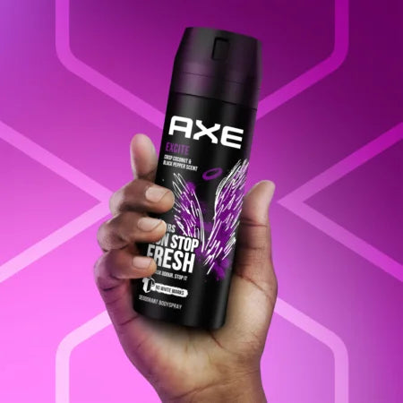 Axe Excite Deodorant Body Spray Crisp Coconut & Black Pepper Scent 150ml