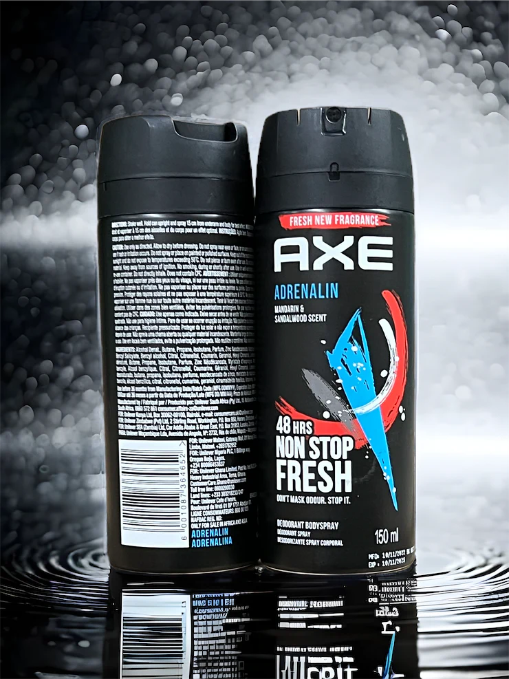 Axe Adrenalin Deodorant & Body Spray Mandarin & Sandalwood Scent 150ml