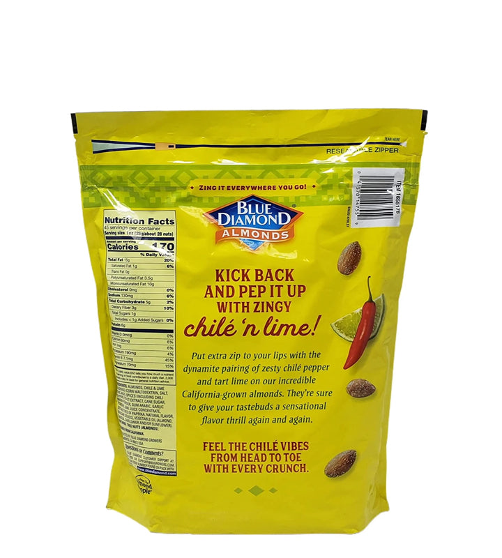 Blue Diamond Almonds Chilé'n Lime Flavored - Almendras sabor a chile y limón 1,3Kg