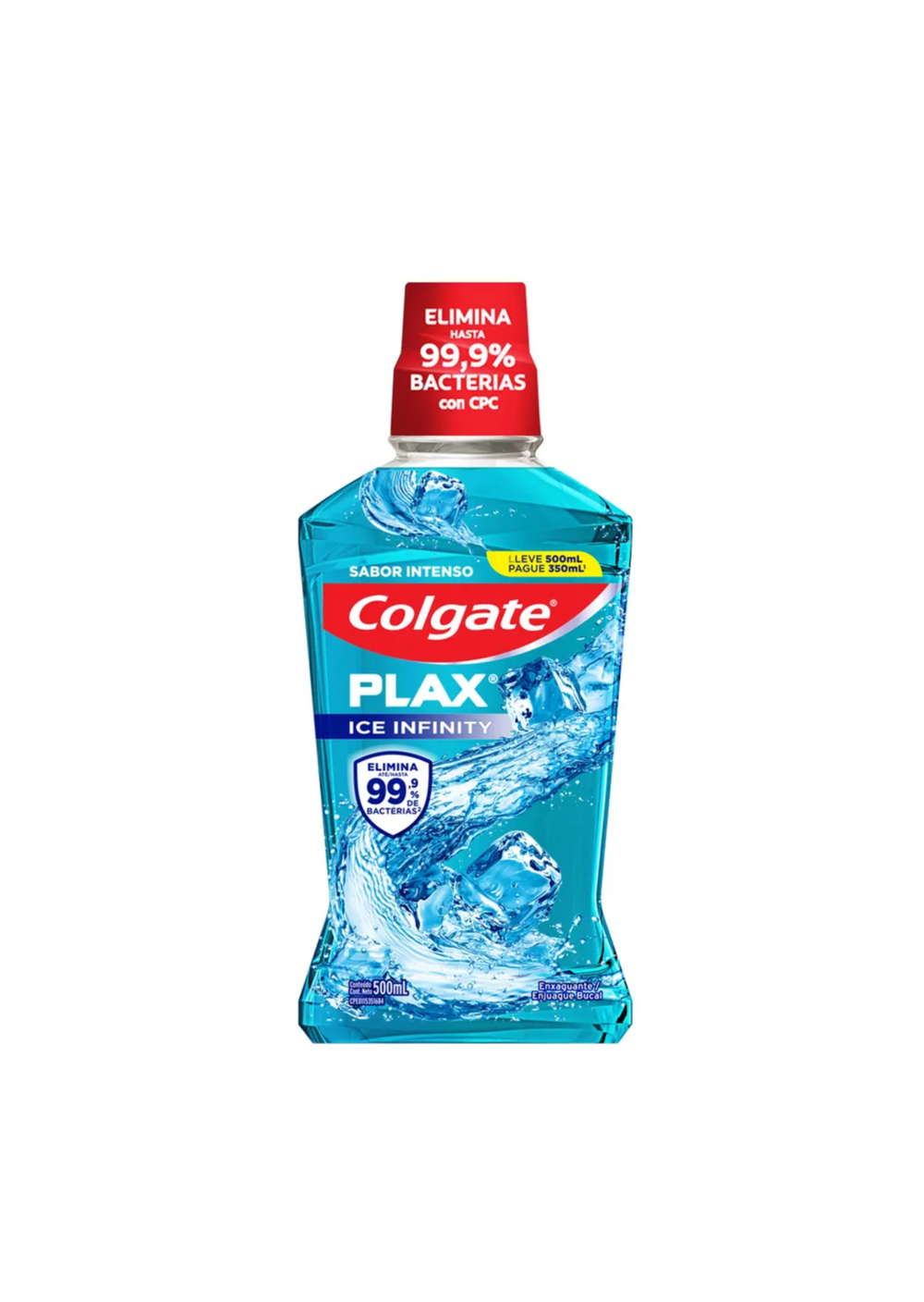 Colgate Enjuague Bucal Plax Ice Infinity Sabor Intenso 500ml