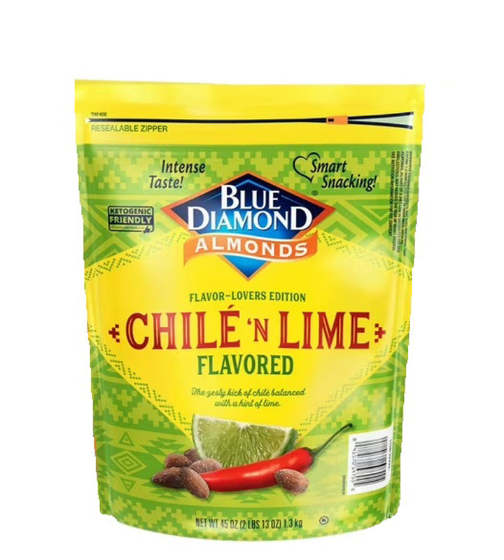Blue Diamond Almonds Chilé'n Lime Flavored - Almendras sabor a chile y limón 1,3Kg