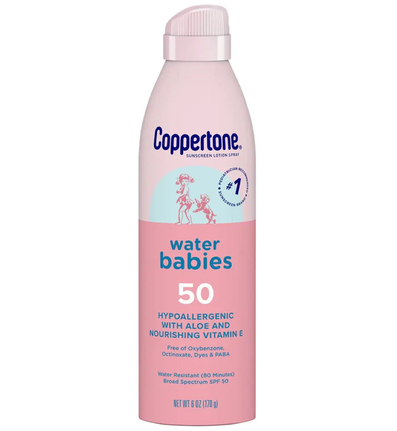 Coppertone - Water Babies 50 hipoalergénico con aloe y vitamina E nutritiva 170g