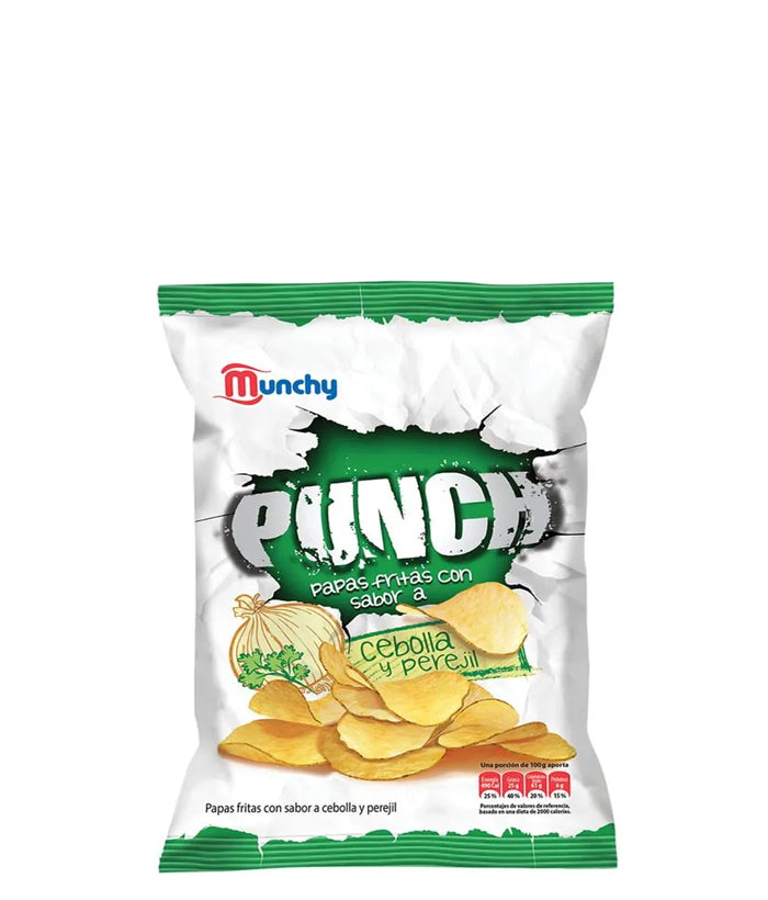 Munchy Punch Papas Fritas Con Sabor A Cebolla Y Perejil 80g
