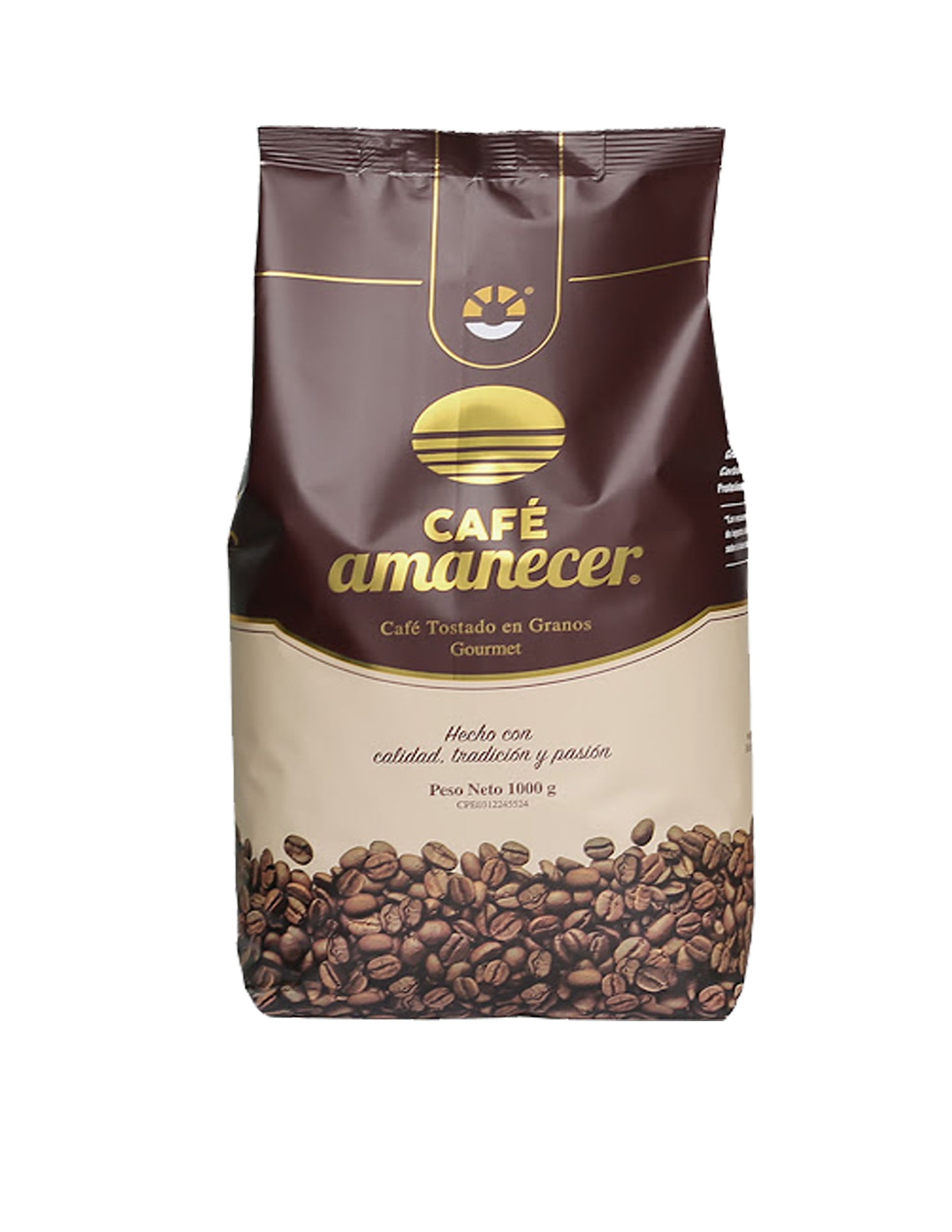 Amanecer Café Tostado en Granos Gourmet 1000g.