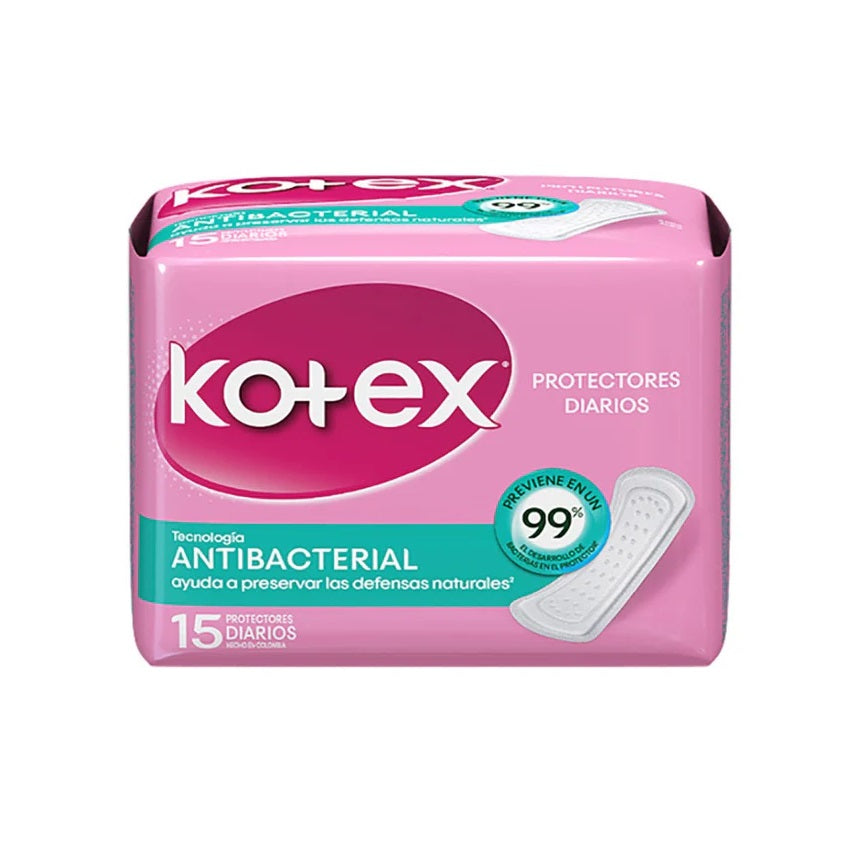 Kotex Protectores Diarios Antibacterial 15 Protectores