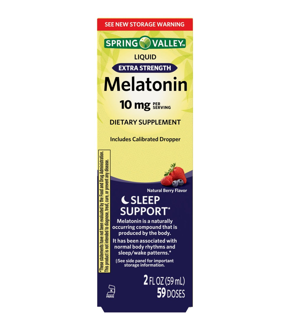 Spring Valley Melatonina Extra Fuerte Liquida 10 mg Por Porción 59 ml
