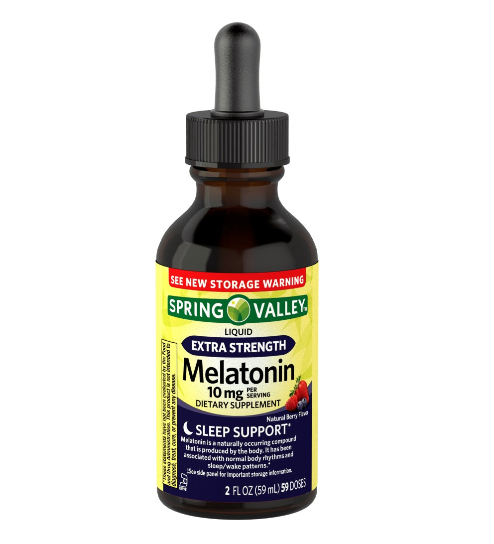Spring Valley Melatonina Extra Fuerte Liquida 10 mg Por Porción 59 ml