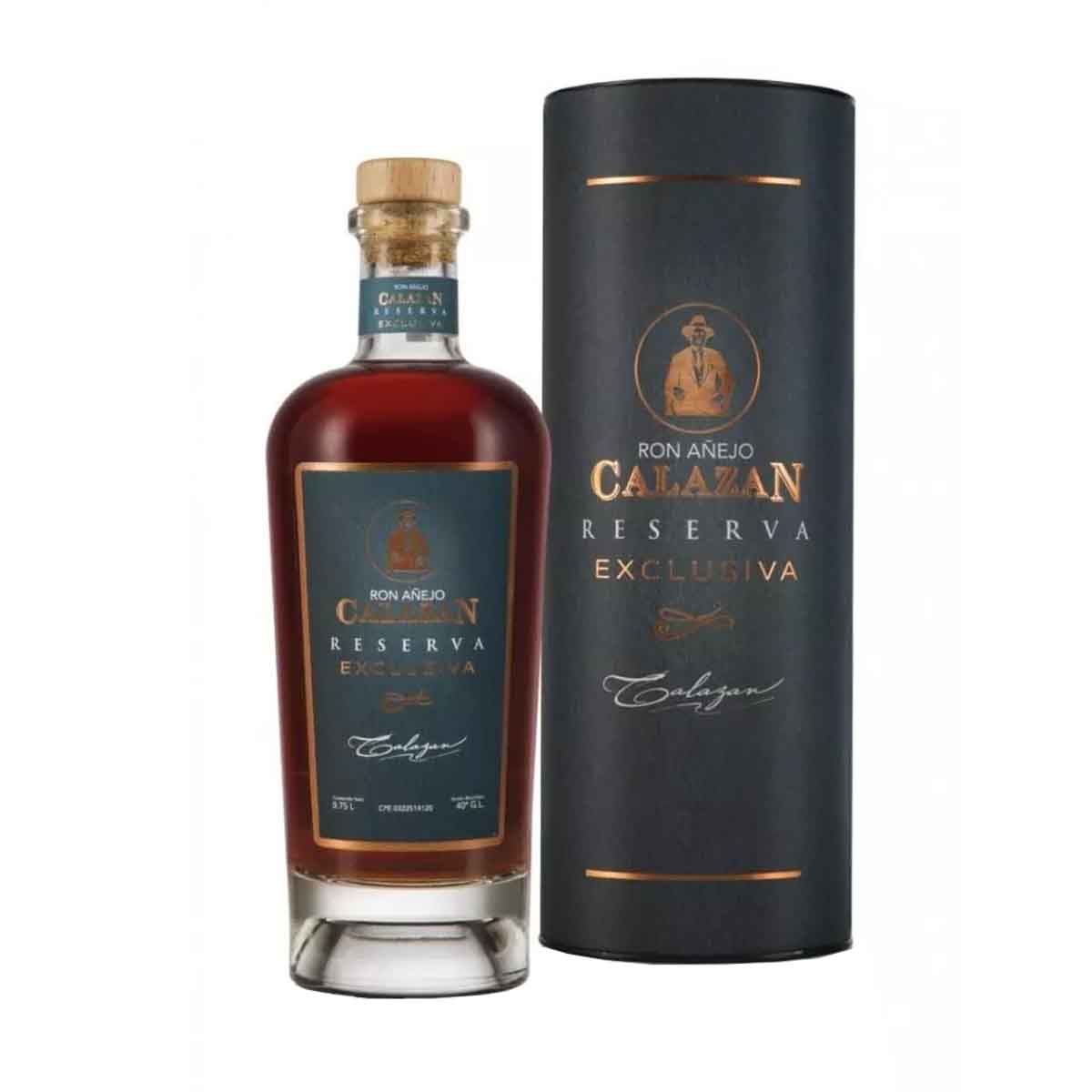 Calazan ron añejo reserva exclusiva 750ml.