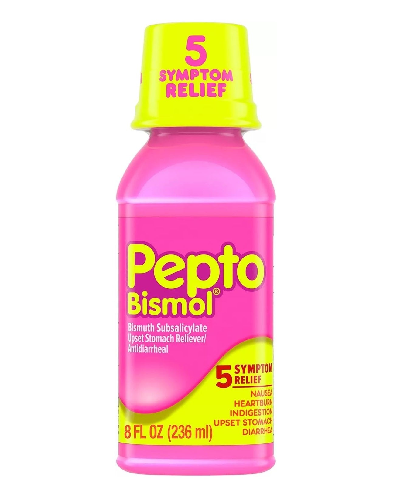 Pepto Bismol Liquido 5 Alivio de los Síntomas, Malestar Estomacal y Diarrea 236 ml