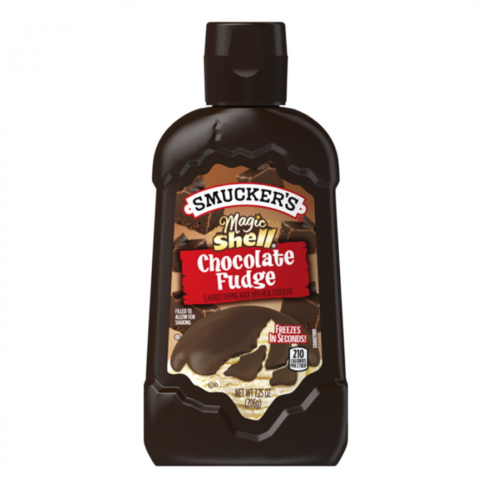 SMUCKERS magic shell chocolate fudge -dulce de chocolate se congela en segundos 206g