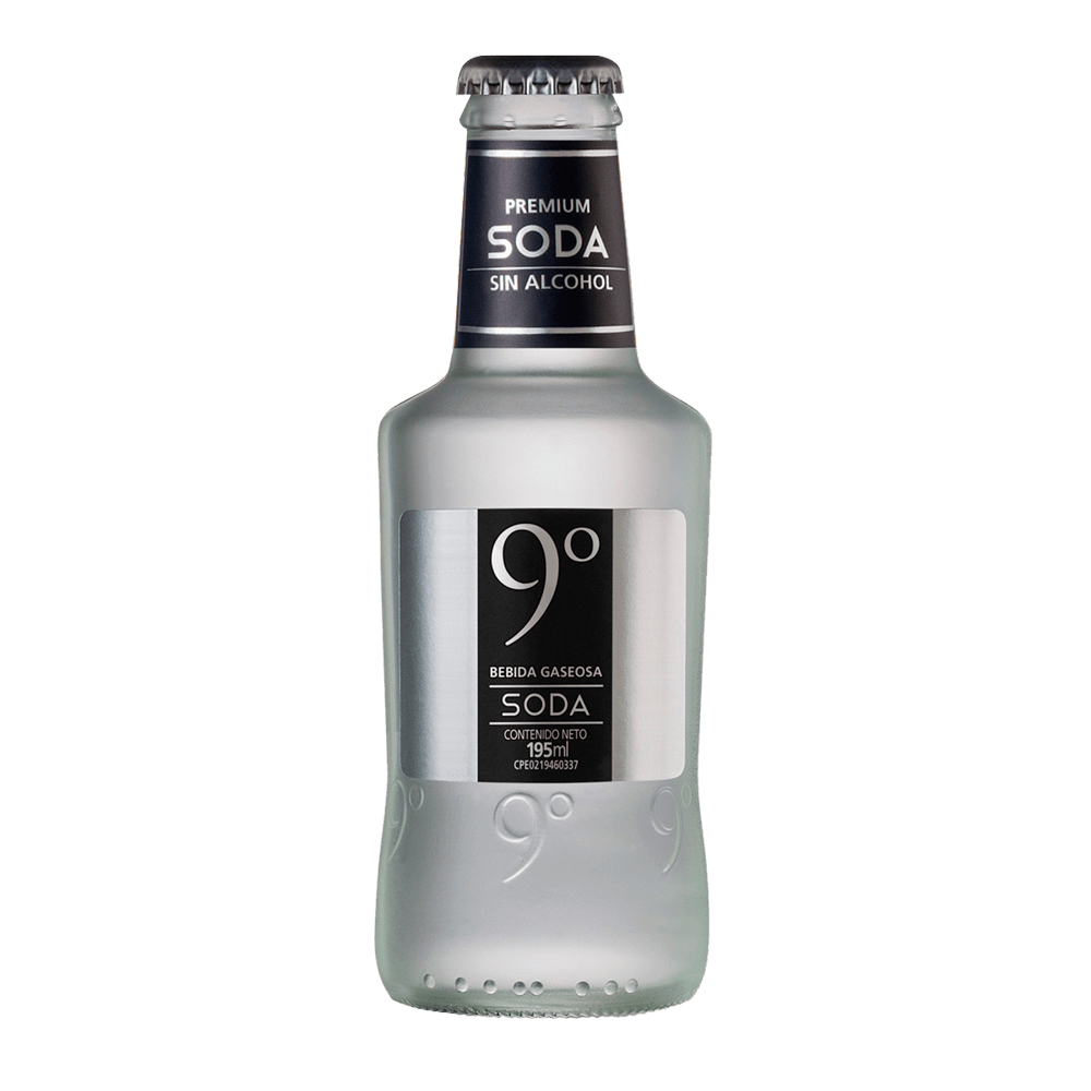 Premium 9 grados Bebida gaseosa soda 200 ml