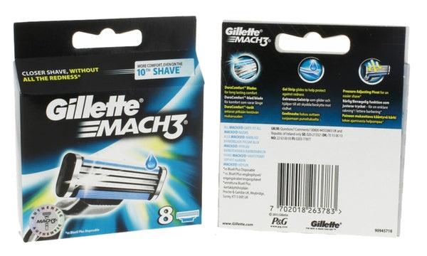 Gillettte Mach3 (8 cartuchos de repuestos)