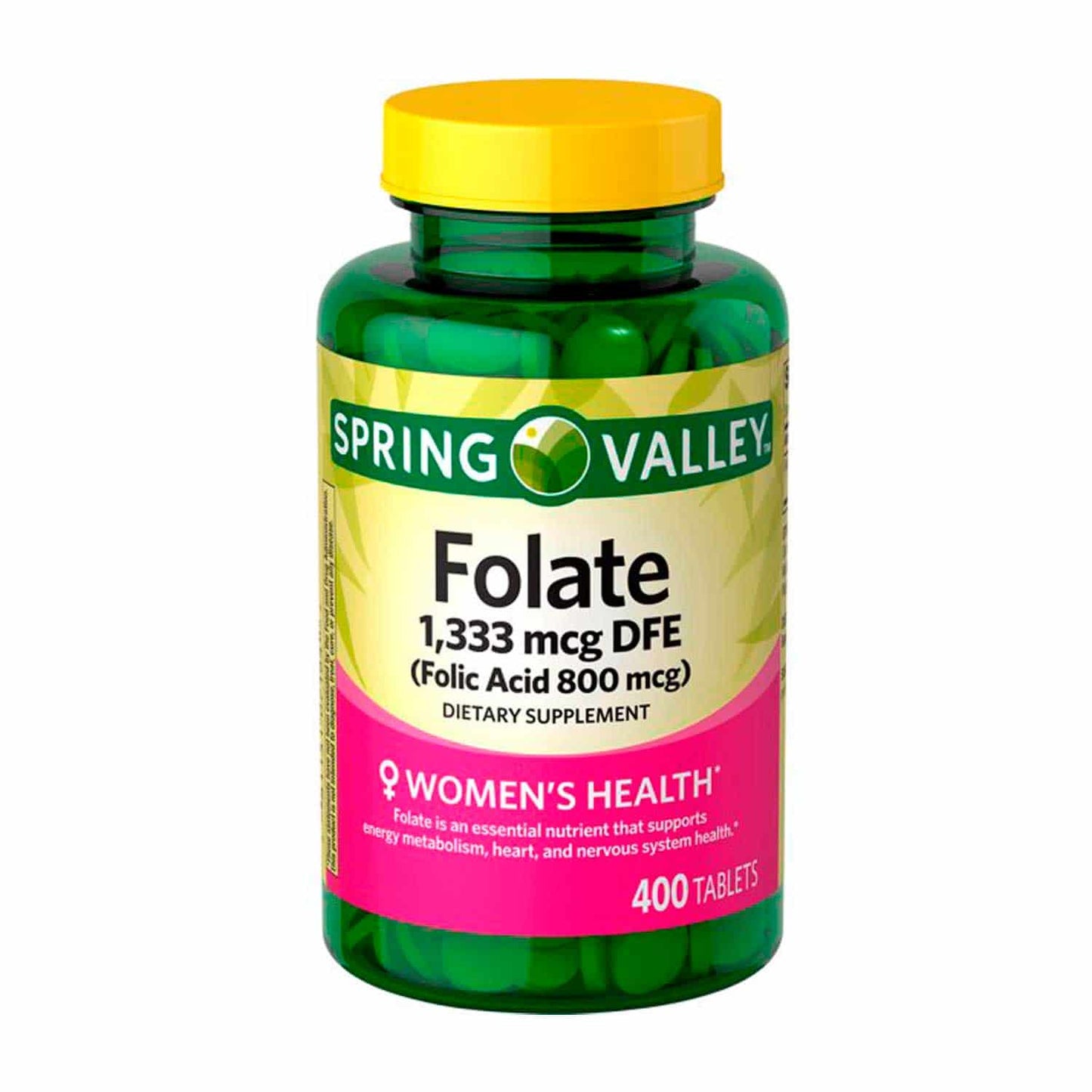 Spring Valley Folato 1,333 mcg DFE 400 Tabletas