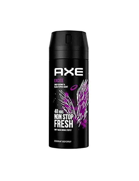 Axe Excite Deodorant Body Spray Crisp Coconut & Black Pepper Scent 150ml