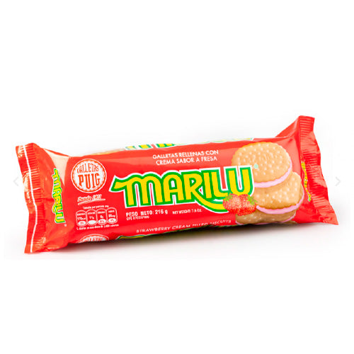 Galletas Puig Marilú crema sabor a fresa 216g