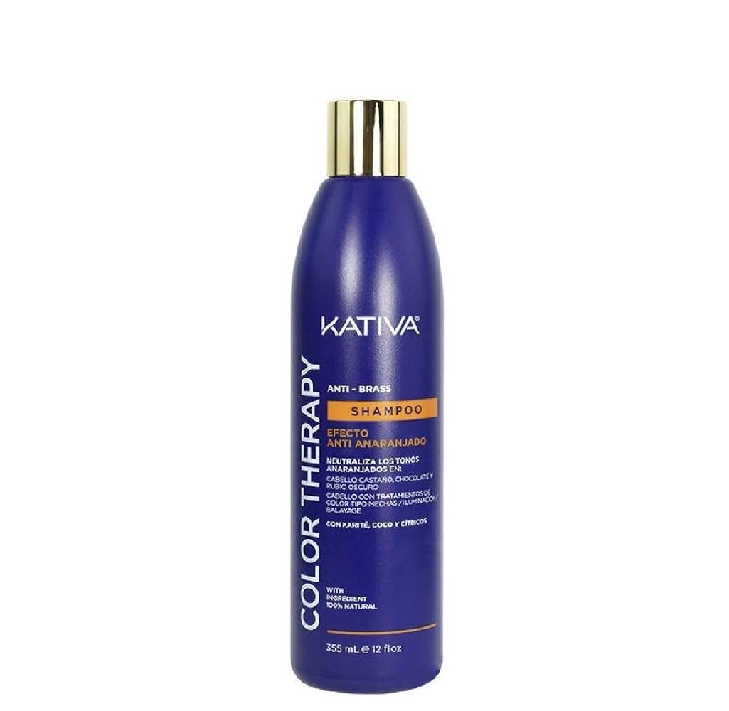 Kativa Color Therapy Anti-Brass Shampoo Efecto Anti Anaranjado 355ml