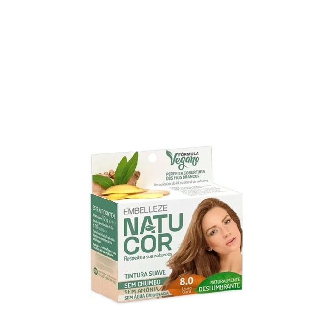 Embelleze Natucor Tinte Vegano 8.0 Louro Claro - Rubio claro