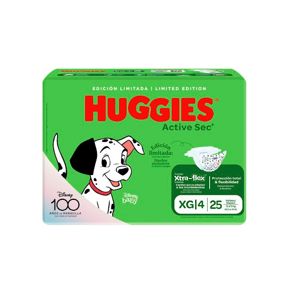 Huggies Pañales Desechables Active Sec XG 12-15Kg 25 Und