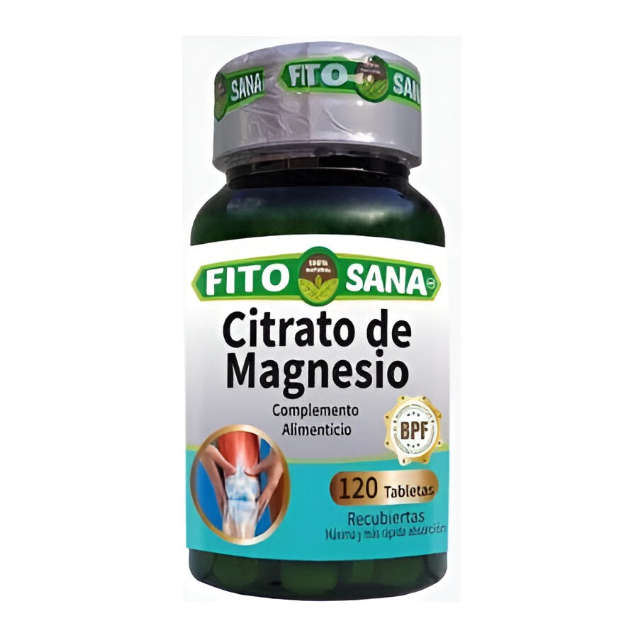 Fito Sana Citrato de Magnesio Complemento Alimenticio 120 Tabletas