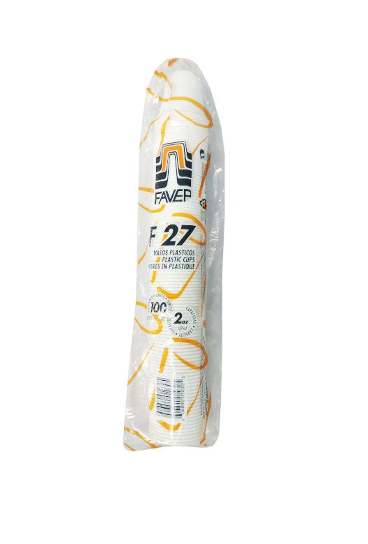 Favep Vasos Plasticos F-27 2 Oz 100 Und