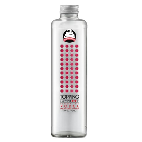 Topping vodka sabor a crema y vainilla 750ml.
