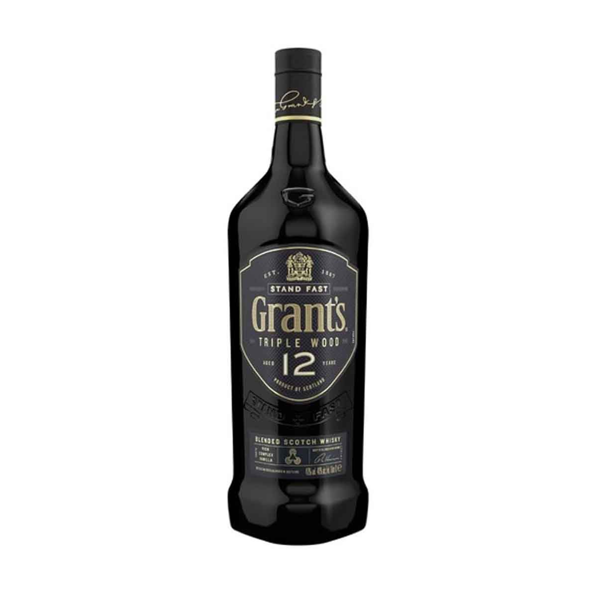 Grant's triple wood blended scotch whisky 12 años 1 litro.