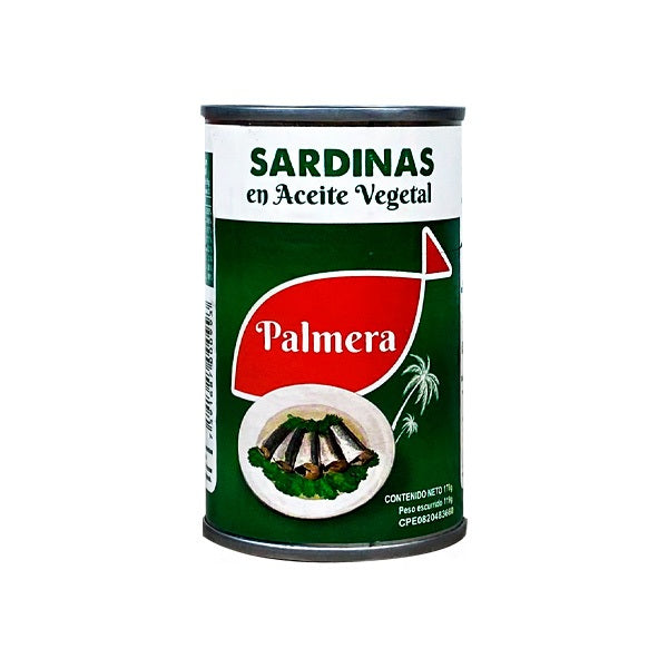 Palmera Sardinas en aceite vegetal Peso neto: 170g