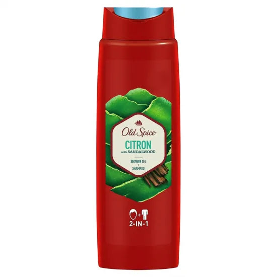 Old Spice Citron -Shampoo + gel de ducha con aroma a cidra y sándalo 2 en 1