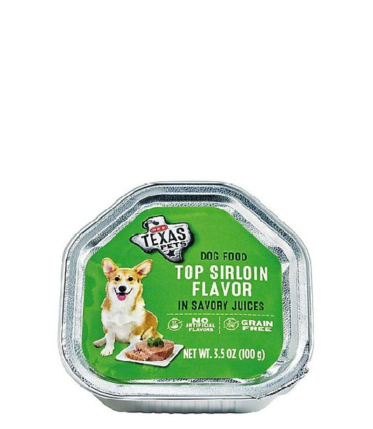 Texas Pets Dog Food Top Sirloin Flavor In Savory Juices - Comida para perros con sabor a solomillo en jugos salados 100 g