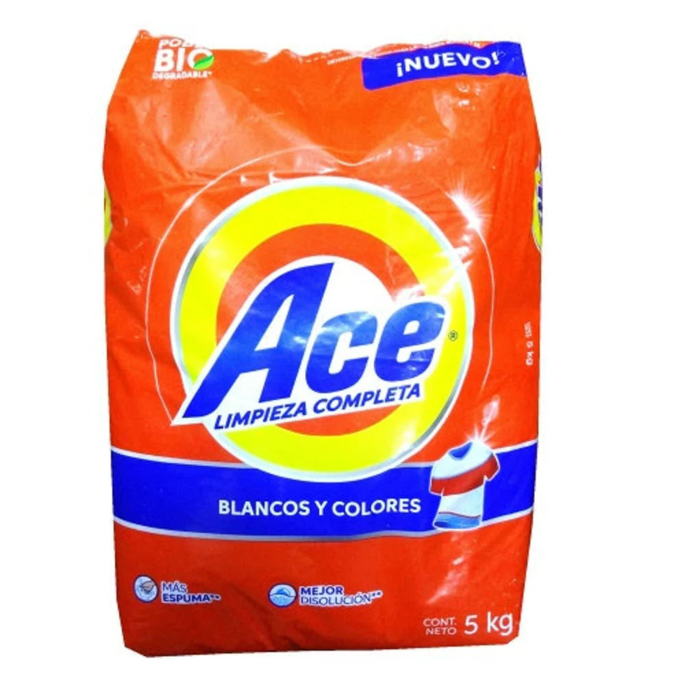 Ace detergente Blanco y colores 5Kg