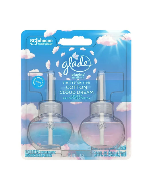 Glade Limited Edition Cotton Cloud Dream Notes Of Airy Clouds & Cotton 2 Refills 39,6 ml