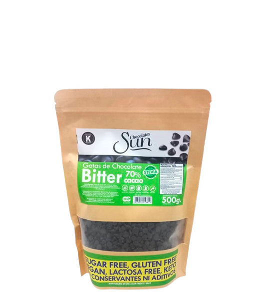 Sun Gotas de chocolate bitter 70% cacao stevia 500g