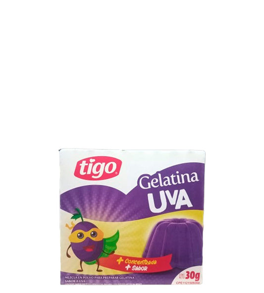 Tigo Gelatina sabor a uva 30g