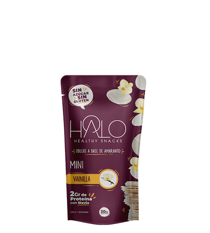 Halo Healthy Snacks Mini obleas a base de amaranto de vainilla 30g