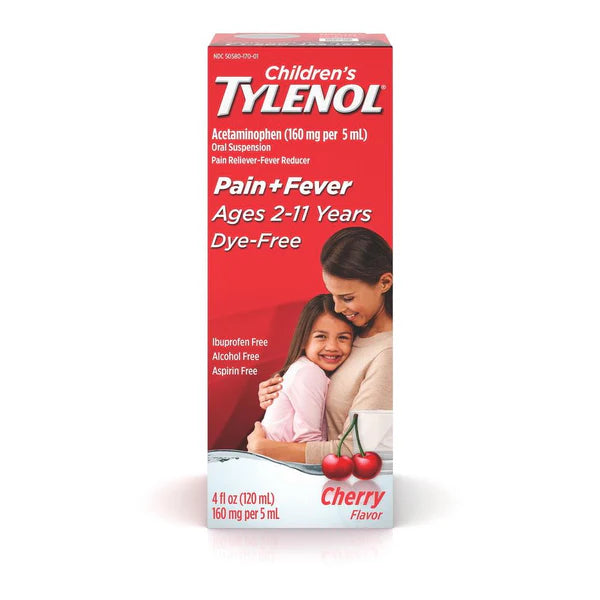 Childrens Tylenol Acetaminophen (acetaminofén) cherry