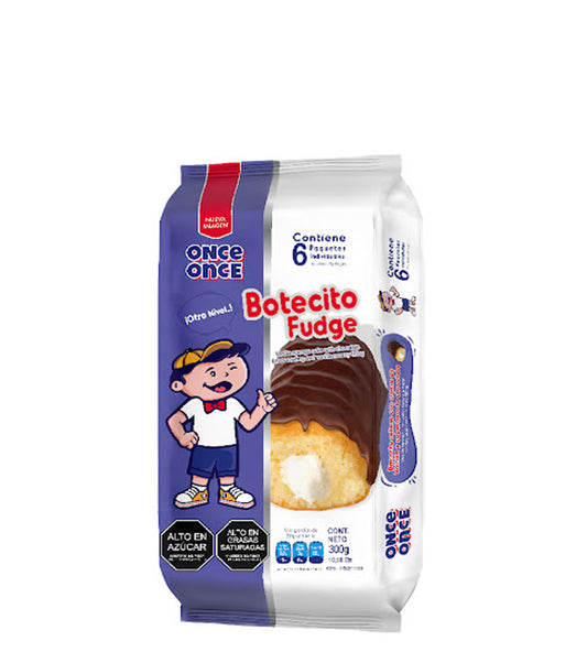 Once Once Botecito fudge 6 paquetes individuales 300g