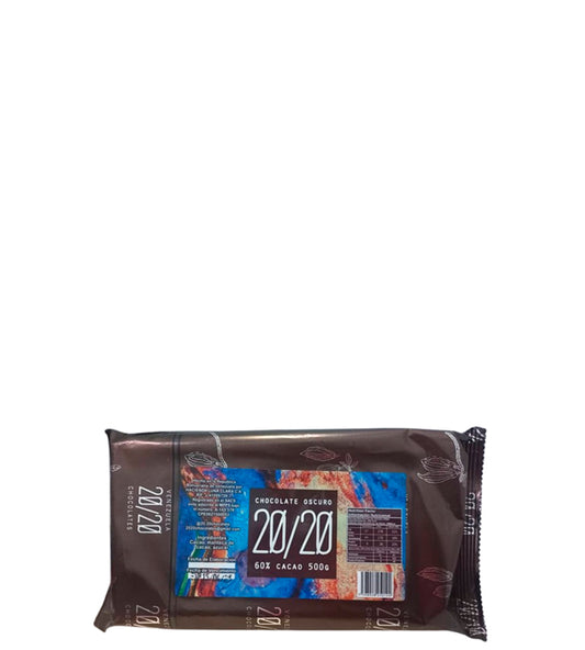 20/20 Chocolate oscuro 60% cacao 500g