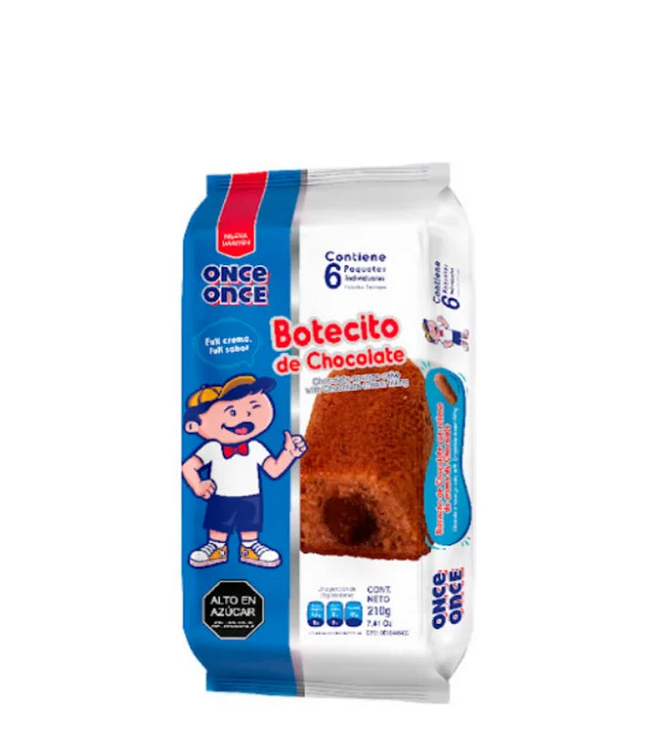 Once Once Botecito de chocolate 6 paquetes individuales 210g